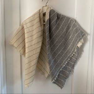 Kit and Ace Wool Striped Square Scarf/Shawl